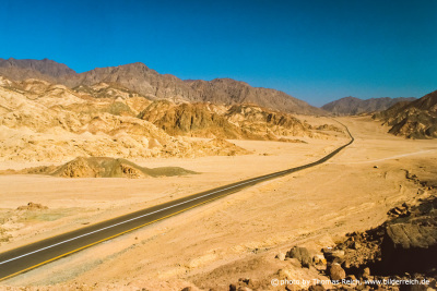 Straße nach Dahab Sinai Halbinsel