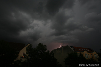 Thunderstorm and lightning in Berlin