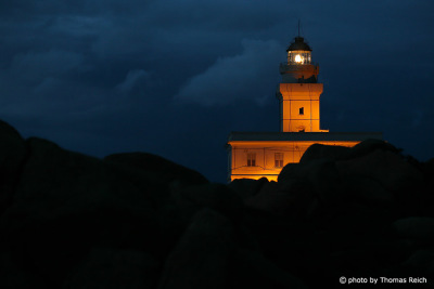 Lighthouse by night, Sardinia