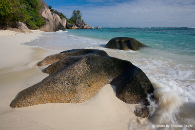 Beach on La Digue, Seychelles
