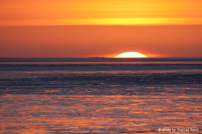 Sonnenuntergang Wattenmeer an der Nordsee