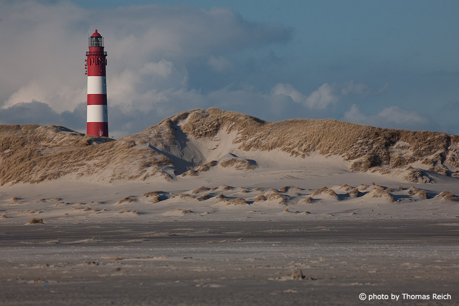 Rotweißer Leuchtturm auf Amrum, Nordsee