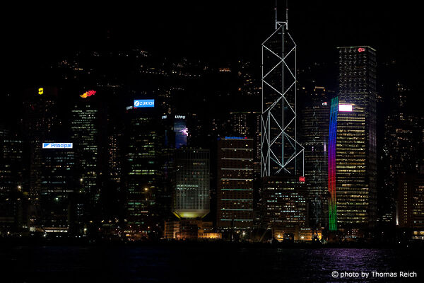 Hongkong Island by night