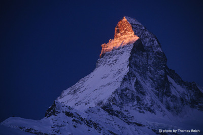 Sunset at Matterhorn mountain