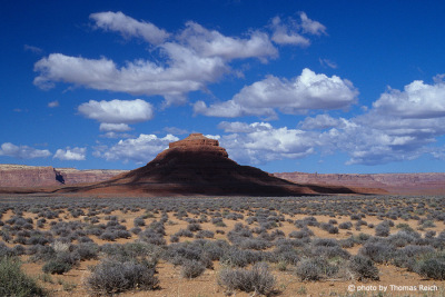 Monument Valley with blue sky