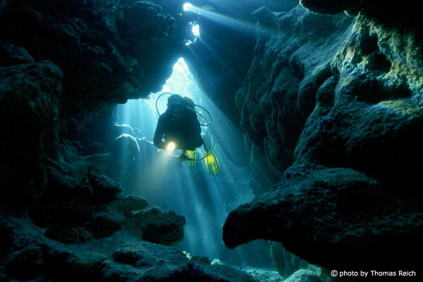 Cave diving in the Red Sea, Egypt