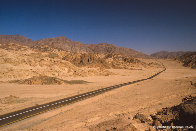 Road to Dahab Sinai peninsula Egypt