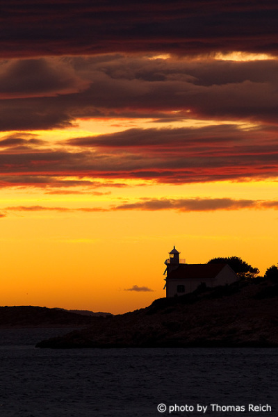 Sunset Lighthouse, Island of Murter, Croatia