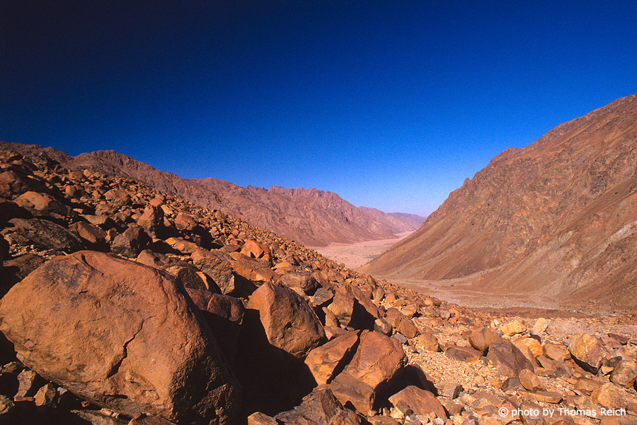 Big wadi in Sinai mountains