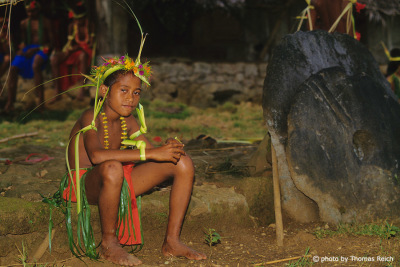 Boy before dance performance, Island of Yap