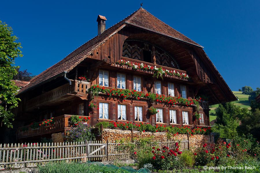 Typical swiss house in Bernese Oberland