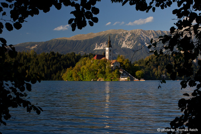Lake Bled and mountains, Slovenia