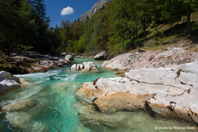 Soca river and valley Slovenia