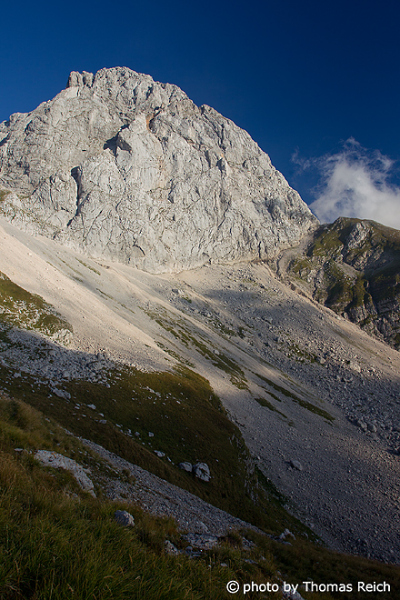 Berg Mangart (2677m) in Slowenien