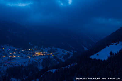 Mountain villages in Winter, Valais Switzerland