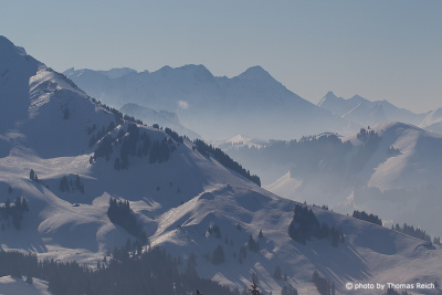 Snowy mountains in Switzerland