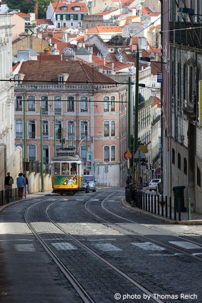Tram riding in Lisbon