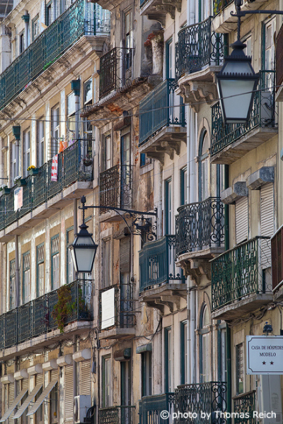 Facades of houses in Lisbon