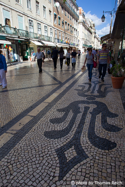 Einkaufen Rua Augusta, Baixa, Lissabon
