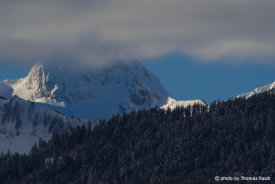Gantrisch mountain with clouds
