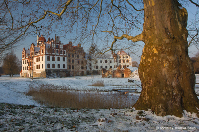 Basedow Castle with snow