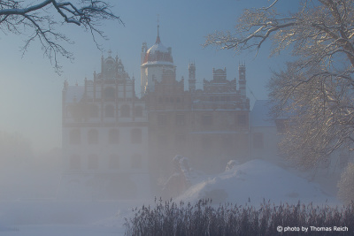 Schloss Basedow am Wintermorgen