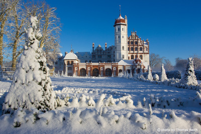 Basedow Castle in the magic of winter