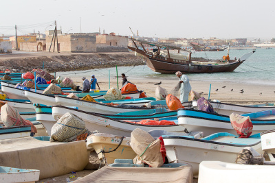 Hafen in Al Ashkhara, Oman
