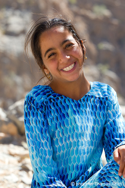 Similing village girl in Oman