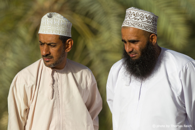 Omani men in traditional dress