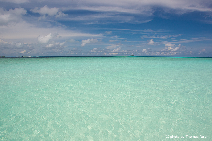 Malediven türkise Lagune