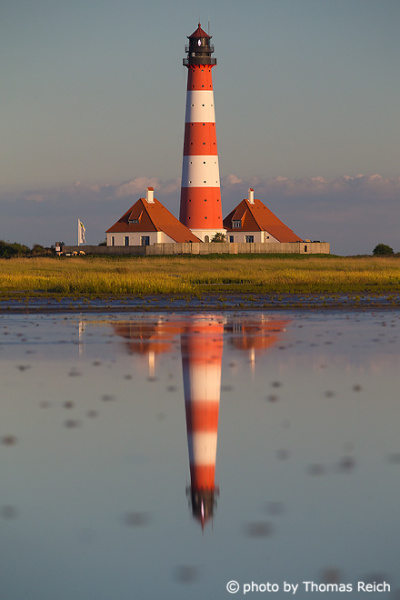 Lighthouse Westerheversand North Sea