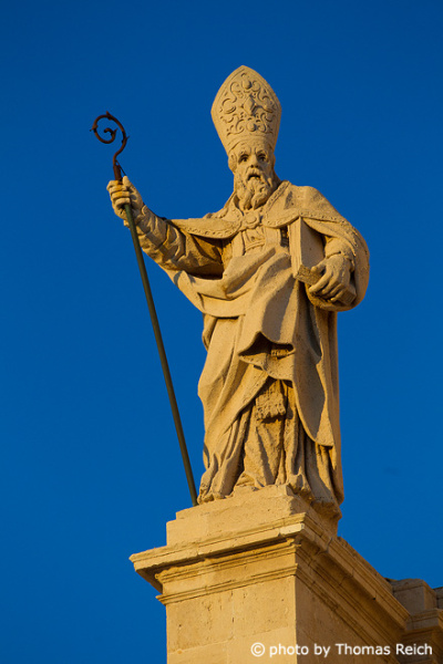 Saint Paul on the facade of the Cathedral of Syracuse, Sicily