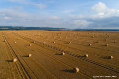 Straw Bales from the air