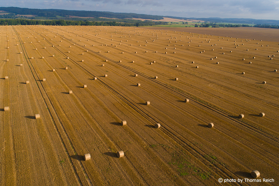 Straw Bales drone photo