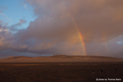 Rainbow in the desert Fuerteventura