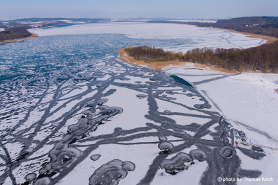 Ice Lake Malchin aerial image