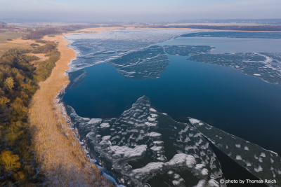 Ice surfaces Lake Malchin