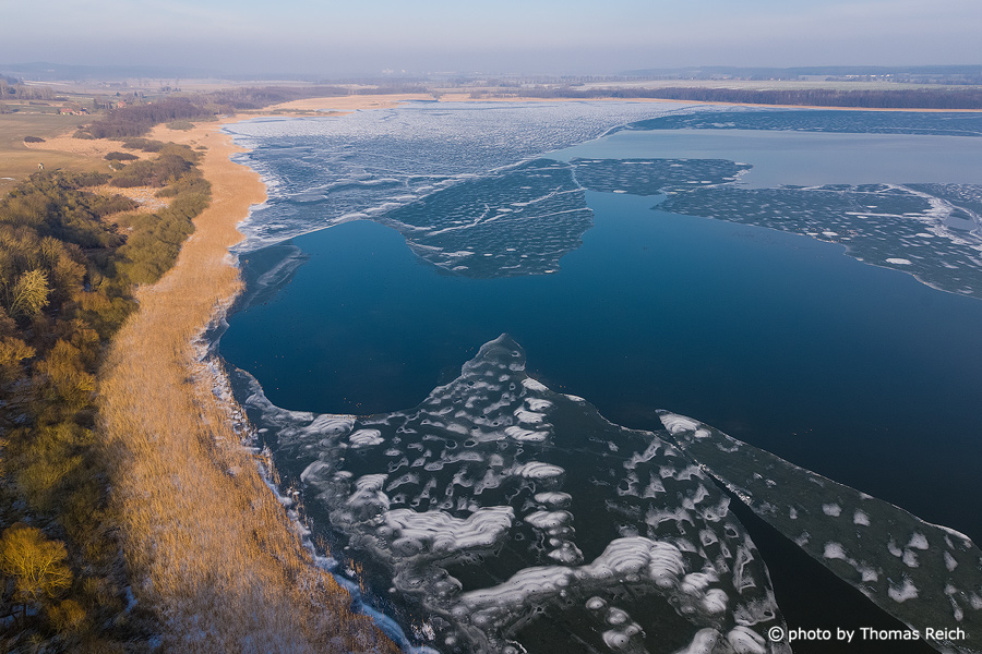 Ice surfaces Lake Malchin