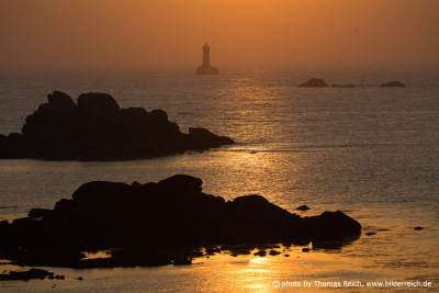 Sunset Lighthouse Phare du Chenal du Four, Brittany