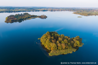 Inseln im Krakower See, Luftaufnahme