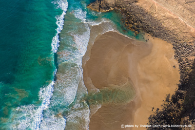 Playa de la Escalera aerial view, Fuerteventura