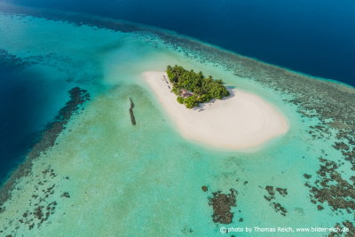 Malediven Insel Drohne