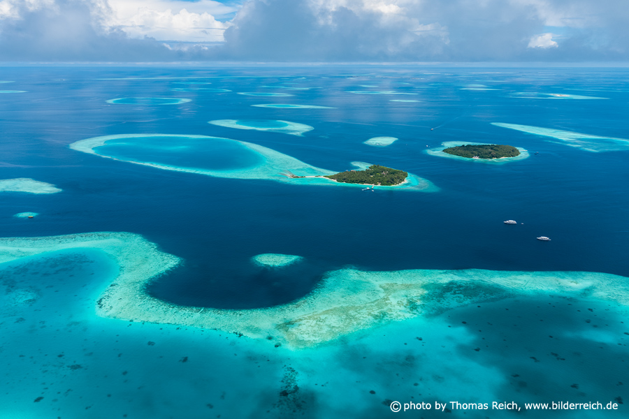 Maldives islands in the ocean