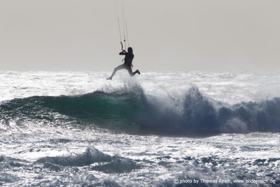 Kite surfing jump