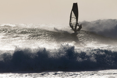 Windsurfing big waves
