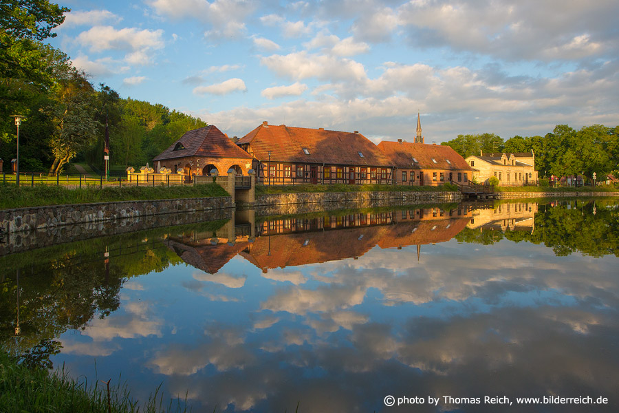 Village pond in Basedow, Mecklenburg-Vorpommern