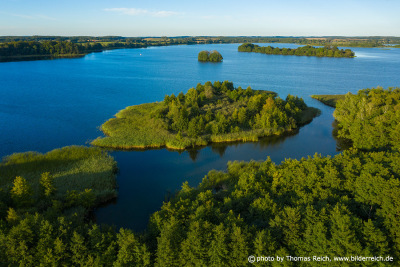 Krakower Seenlandschaft Untersee aus der Vogelperspektive