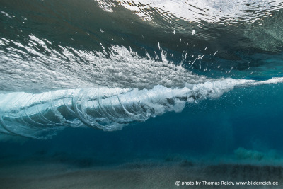 Rolling wave under sea surface