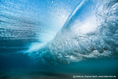 Breaking wave underwater image